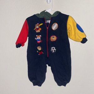 Vintage Color Block Baby Jumper